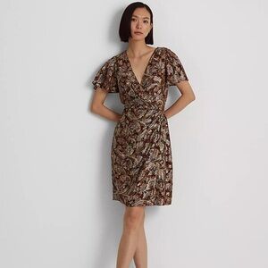 Ralph Lauren Paisley Metallic Jacquard Dress